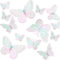 Schmetterling Deko Set, 24 Stück, Wandtattoo & Tortendeko für Kinderzimmer & Geburtstag