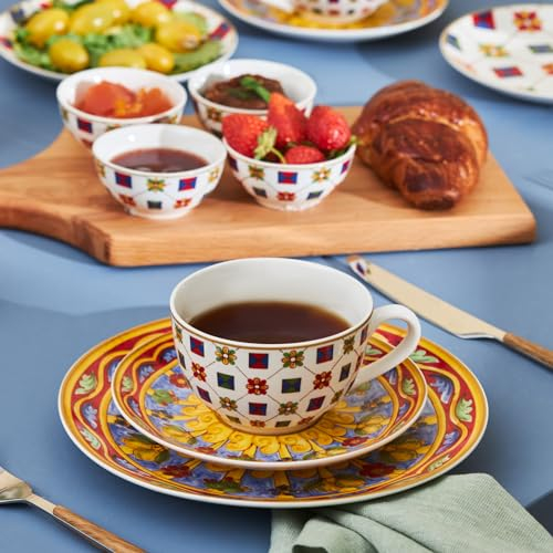 Karaca Juno Breakfast Set and Serving Bowls for 6 People, 26 Pieces, New Generation Bone
