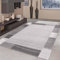Taracarpet Moderner Kurzflor Designer-Teppich für Wohnzimmer Schlafzimmer und Kinderzimmer Bordüre Grau 120x160 cm