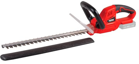 FERM AX-Power Kabellose Heckenschere 20V - 50cm Schwert - Ergonomisch - Inklusive Schutzkappe - Ohne Akku & Ladegerät - Für Hecken, Sträucher und Büsche