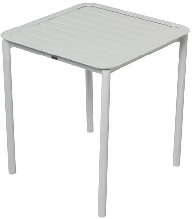 Oviala Quadratischer Terrassentisch (70 x 70 cm), Weiß