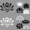 GORGECRAFT 4 Stil Lotusblumen-Aufkleber Schwarz-Silber Lotus-Autoaufkleber Blumen-Autoaufkleber Wasserfest Reflektierend Selbstklebend Aufkleber Für Auto Laptop Fenster Stoßstange Aufkleber