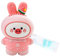 FTVOGUE Mini Ventilateur en Forme de Lapin Mignon, Porte-clés Portable sans Lame, avec Dragonne, Batterie Rechargeable, Chargement USB, pour étudiants, Bureau, Voyage ()