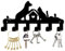 CREATCABIN Porte-Clés Forme Chat Organiseur Mural pour Clés Décoration D'Intérieur Métal Présentoir Rangement Suspendu avec 6 crochet Décoration pour Porte D'Entrée,Couloir 27x13cm Chat et Chien Noirs