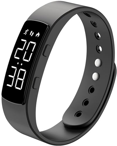 Fitness Tracker Schrittzähler Uhr Damen Herren Digital Uhr Fitness Armband ohne App und Handy Schlaftracker Digitale Armbanduhr LED Aktivitätstracker Kalorien Distanz Laufuhr Kinder