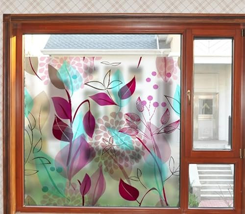 Vinilos para cristalesAzul Cielo Blanca Vinilos para cristales vinilo adhesivo cristal Ventanas Privacidad Extraíble Autoadhesivo58x60cm/3 Pcs