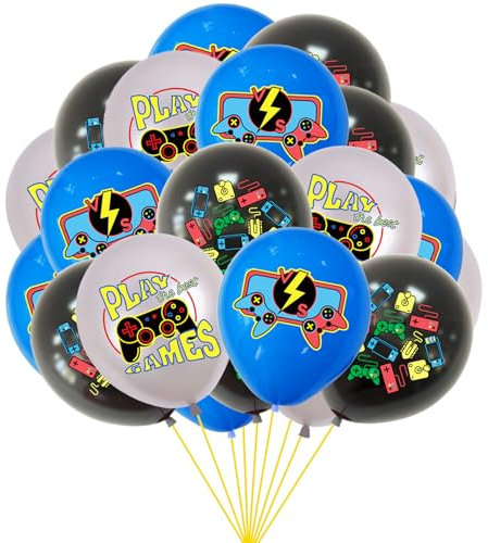 POPOYU Videospiel Gamer Deko Luftballons,20 Stück Latex Luftballons für GAME ON Geburtstagsdeko,12 Zoll Videospiel Geburtstags Helium Ballons für Junge Mädchen Kinder Geburtstag Party Dekorationen