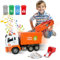 xwin sportseries Garbage Truck Toy With Sound & Light, Waste Management Playset With Sorting Bins, Friction Powered Toy Vehicle For Kids Age 3+