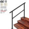 Outdoor Handläufe für Stufen Magtctyae Sicherheitshandläufe für Treppen passen 3 bis 4 Stufen Schmiedeeisen Handlauf Schwarz Treppenstangen Stufe mit Handlauf Geländer für Außentreppen Türstufen für