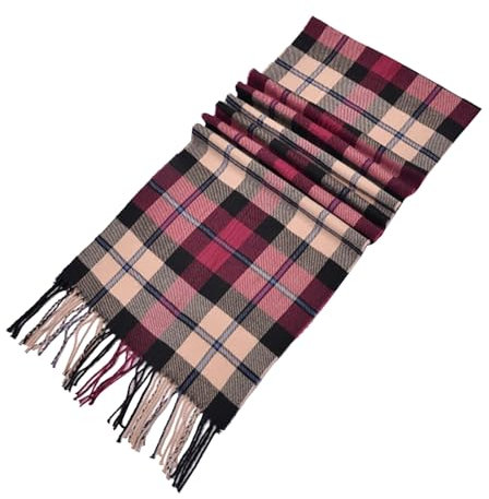 Wolle Schal Stricken Gelb Schottenkaro, Geschenk für Männer, Frauen, Kinder Schal Gelb Herren Damen Schal Rot Gemustert Tücher Set Mikrofaser Tücher Groß Haar Tücher 2 Schal Damen (AG, One Size)