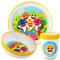 Baby Shark 3pcs Reusable Bicolor Premium Kids Dinner Tableware Set Plate, Bowl & Tumbler, BPA Free