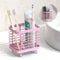Luxspire Zahnbürstenhalter, Edelstahl Elektrischer Zahnbürsten Halter, Wand Ohne Bohren Zahnbürsten Caddy mit Abflusslöchern für Zahnpasta Organizer Bad, Zahnbürstenköpfe Halter, Rosa