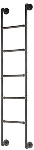 HUJIEAAA 100–300 cm Wandmontierte Trittleiter aus Metall für den Dachboden, Innenleiter aus Metall und Eisen für Etagenbetten, Tragkraft 150 kg, Kellerfenster-Ausstiegsleiter, Feuerleiter,