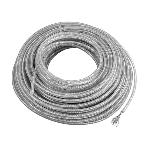 LSYFCL Filo di acciaio per decespugliatore, 2 mm/3 mm x 5 m/10 m/15 m/45 m, filo di acciaio in nylon lungo rotondo per decespugliatore, cavo di ricambio per tosaerba, filo di acciaio multi filo (2 mm