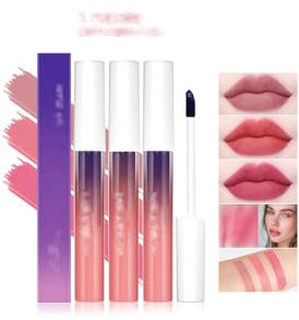 VelvetLock Peel-Off Lip Stain - Waterproof Tint in 3 Nude Shades (11cm Travel Size, 20g)