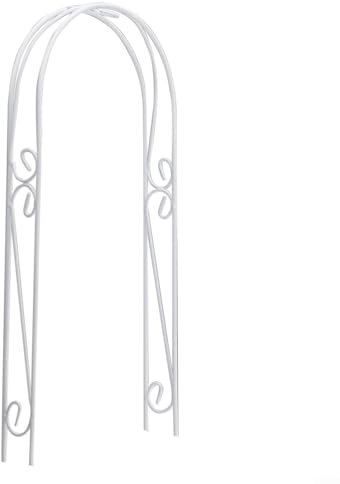 for MINI Garden Arch Door, White Iron, Durability and Longevity