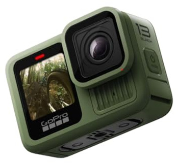 GoPro HERO13 Black in Forest Green (édition limitée) – Caméra d'action étanche avec vidéo 5,3K60, Photo 27 MP + compatibilité avec Les objectifs de la série HB