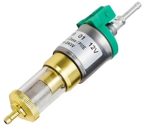 Feeshoppher Kraftstoff-Dosierpumpe, Dieselheizung, Kraftstoff-Dosierpumpen, 12/24 V, 22/28 ml, Standheizung, Kraftstoffpumpe, kompatibel mit Eberspacher 1 KW-5 KW Standheizung, Doppelfiltersystem (24