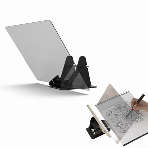 Zeichenprojektor Handy, Tragbares optisches Zeichenbrett mit PMMA-Linse zum Abpausen, ideal für Kinder, Anfänger, Sketch Drawing Board, Zeichnen Lernen für Erwachsene(134X198mm)