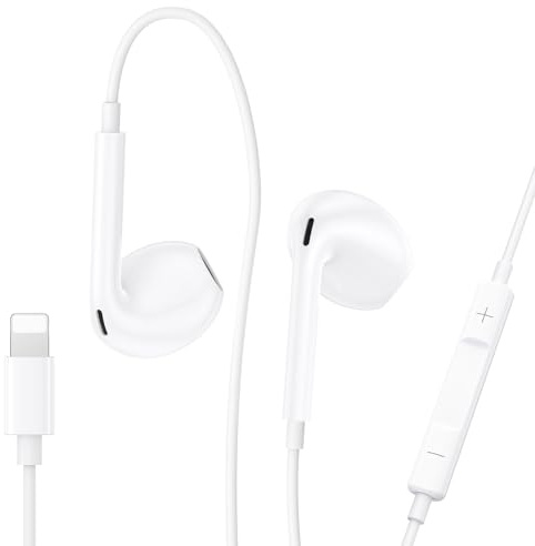 iPhone Kopfhörer mit Kabel, [MFi-Zertifiziert] Kabelkopfhörer für iPhone 14 13 12 11, Kabel Kopfhörer mit Mikrofon und HiFi Ohrhörer für iPhone14 Plus Pro Max/XR/XS/X/SE/8/7/iPad Unterstützt alle iOS