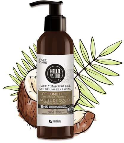 P-Beauty Naturkosmetik Cleansing Gel 180ml - Waschgel Gesicht - Sanfte Gesichtsreinigung mit Bio-Kokosöl & vegan - Feuchtigkeitsspendend & entfernt Make-up, Talg, Unreinheiten ohne auszutrocknen