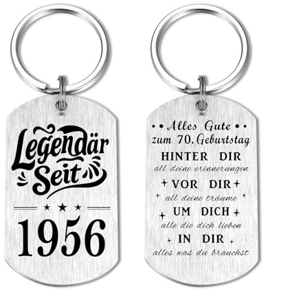 70. Geburtstag Geschenk für Frau Mann – zum 70 Geburtstag Schlüsselanhänger | Legende seit 1956