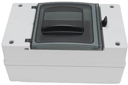 Bewinner Boîte de Disjoncteur DC, Boîte de Jonction de Distribution Extérieure étanche à la Pluie IP66 pour Interrupteur de Batterie Solaire MCCB, Matériau ABS et PC avec Installation Facile