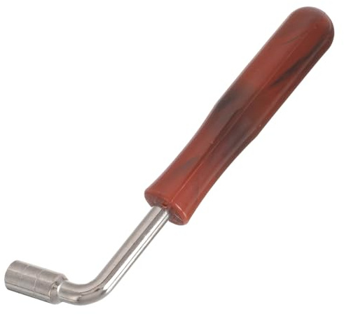 Dulcimer Stimmwerkzeug 402/401, Professioneller Instrumentenschlüssel | Braun, Metall Holz Kombination, Praktisches Zubehör zur Tonjustierung, Geeignet für Zither und Hackbrett Schlüssel