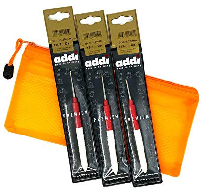 Garnhäkelnadel 3-Set Addi Stärke 1,25-1,5-1,75