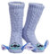 Disney Antirutschsocken Damen mit 3D-Ohren, One Size ABS Kuschelsocken Damen Antirutsch Haussocken Winter Frauen Geschenke (Lila Stitch)