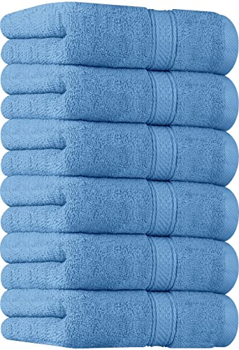 Utopia Towels - Handtücher Set aus Baumwolle - 100% Baumwolle ultraweich und sehr saugfähig, 41x71 cm - 6er Pack (Elektrisches BLau)