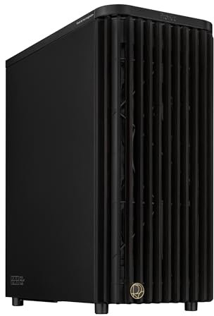 ASUS ProArt PA401 WOOD METAL, Case Gaming ATX in Metallo e Pannello Frontale in Legno, Ventola Posteriore da 120 mm e 2 Ventole Frontali con PWM da 160 mm, Hub per Ventole Integrato, Nero