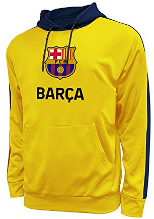Icon Sports FC Barcelona Offiziell Lizenziertes Barça Herren Pullover Kapuzen-Sweatshirt