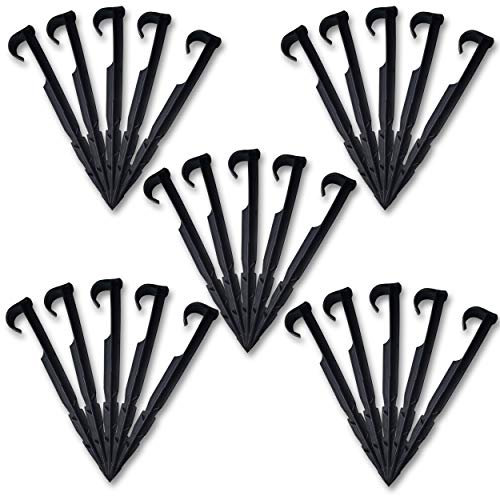 Garden Pegs – 25-Piece Pack of 6.3-inch Ground Pegs for Irrigation System – Ground Anchors for Drip Watering Line – Strong and Durable Anchor Pegs – Ideal for Any Type of Soil. Set by MYPURECORE
