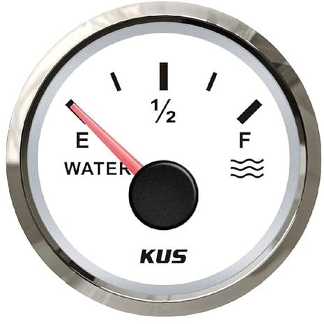Marine RV Water Level Gauge, Wholesale Kus Water Level Gauge Meter Indicator, 52mm/2in Water Level Gauges 9-32V DC Smart Alarm for Marine Boat RV 0-190ohm