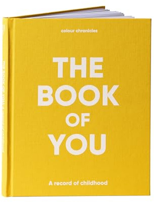 Colour Chronicles - The Book of You | Childhood Memory Book for Ages 1-16 | Fill-in Journal for Kids & Parents | Fun & Inclusive Keepsake for Every Family | Cloth Covered Hardback | 112 Pages - Yellow