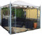 Kastenförmiges Moskitonetz für Pavillon Terrasse Lodge oder Balkon im Transportbeutel für Reisen (400x400, Schwarz)