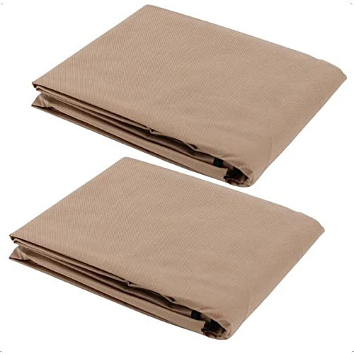 Rekord 2X Vlieshaube für Pflanzen (1,8x1,2 m) mit Kordelzug & Reißverschluss -Braun, Kälteschutz, Pflanzenschutz, Kübelschutz, Frostschutzvlies, Stammschutz, Kronenschutz, Winterschutzvlies