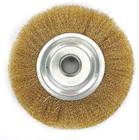 PETSTIBLE 12,7 cm (5 Zoll) reines Kupferdraht, Messingbürste für Bankschleifer, Metallpolieren, passt leicht auf die meisten Schleifmaschinen für Winkelschleifer