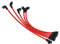 Leapiture Cavi Batteria Auto 5 Fili per Candele da 8 mm, Cavi di accensione in Silicone Rosso Cavi HT Cavi per Candele di accensione Parti di accensione per Modelli MGB 1800cc