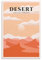 ONOTIO Desert Vintage Reiseposter Sonnenuntergang, 20 x 30 cm, Wandkunst, Kunstdruck, Leinwand, Kunst, Poster, modernes Familien-Schlafzimmer, Dekoration