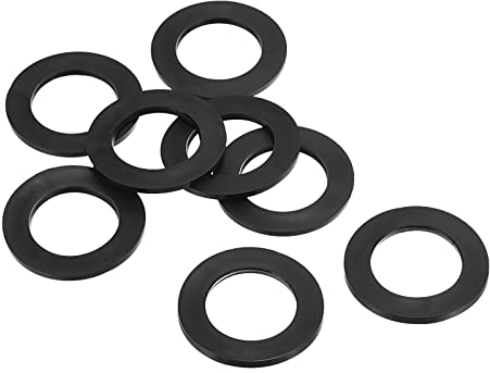 PATIKIL 8 Piezas Arandela Plana de Goma, M25 Arandela Plana de Goma Redondo Juntas Toricas para Tubería Manguera Sujetador Perno, 39mm x 2.5mm (OD*Gorsor), Negro