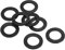 PATIKIL M25 Rondelle Plate Caoutchouc, 8 Paquet 25mm ID 39mm OD Étanchéité Entretoise Joint Anneau pour Robinet Tuyau Eau Tuyau Fixation Boulon,Noir