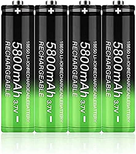Batterie Rechargeable 3.7V 5800mAh pour Lampe De Poche LED, Lampe Frontale, Appareils Électroniques -4pcs