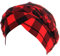 Ethno Cap Braid Print Turban Hut Kopfbedeckung Kopf Bohemian Floral Hair Turban Cover Cap Wrap Heardband Haarband Draht (2-Rot, Einheitsgröße)