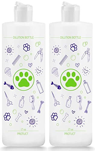 4 Pack Pet Dilution Bottles, Specialties Mixing Bottle for Concentrated Dog Shampoo and Conditioner, Grooming Grooms (4)