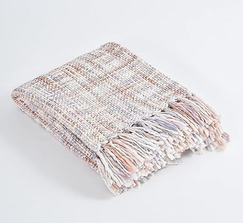 ROSE BUCKET Weiche Überwurfdecke | Überwurfdecke für Sofa, Bett, Stuhl und Reisen | Rost-Überwurfdecke | 100 % Acryl | 1 Stück, 127 x 152 cm (Babyrosa)