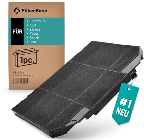 FilterBase® Aktivkohlefilter für Dunstabzugshaube AEG Electrolux Zanussi MCFE04 EFF72 E3CFF72 9029793636 9029800480 | Faber 1120157243 1120185276 | Ikea NYTTIG FIL 650 | Bosch DHZ5476 668491