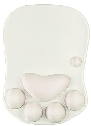 WUUISDNX Tapis de Souris avec Support de Poignet, Protection sûre du Poignet, Tapis Unique avec Base antidérapante, Tapis de Souris d'ordinateur en résine, DS-007 Gris argenté