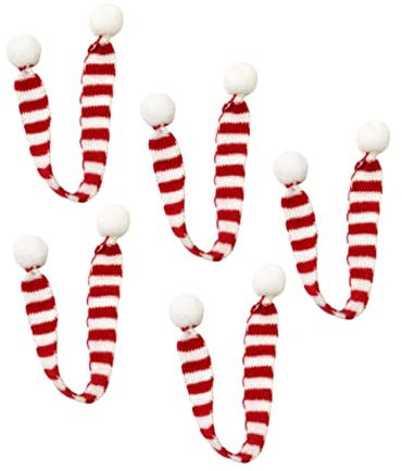 KOMBIUDA 20St Weihnachtsmütze weihnachtsdeko Miniaturdekoration eierwärmer Weihnachtsflaschenschal strickschal weihnachtsmann Flasche decro Kleidung Süssigkeit Baby Haarschmuck